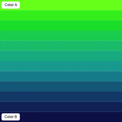 Horizontal stripes fading between light green at the top and dark blue at the bottom.