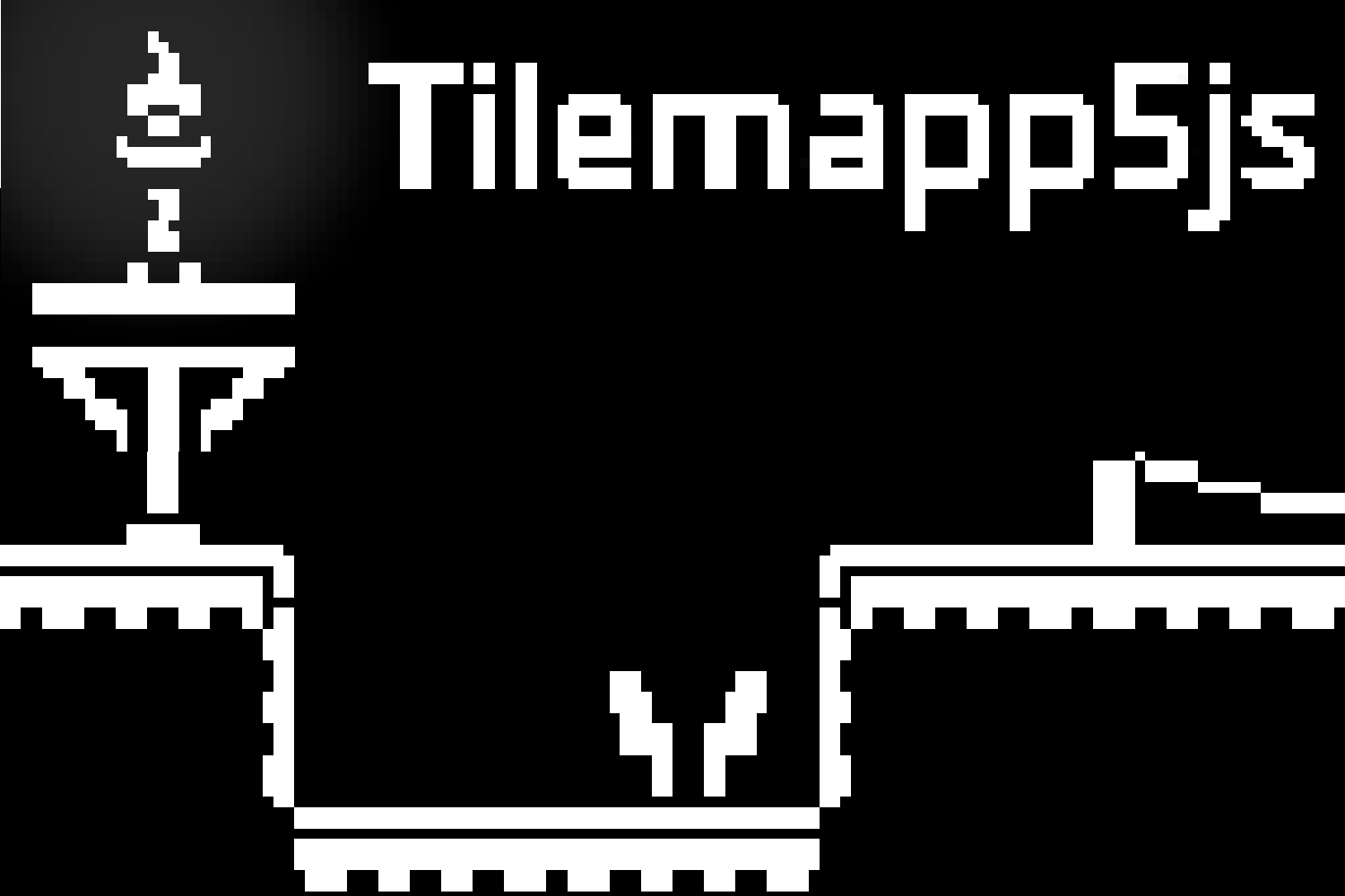 A Tilemapp5js tilemap with the Tilemapp5js name in the top right