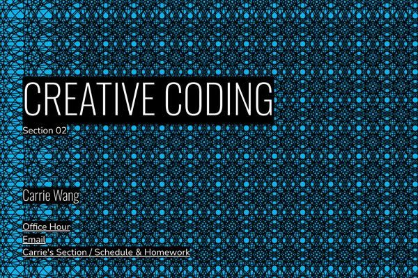 Cover photo with text 'Creative Coding'
