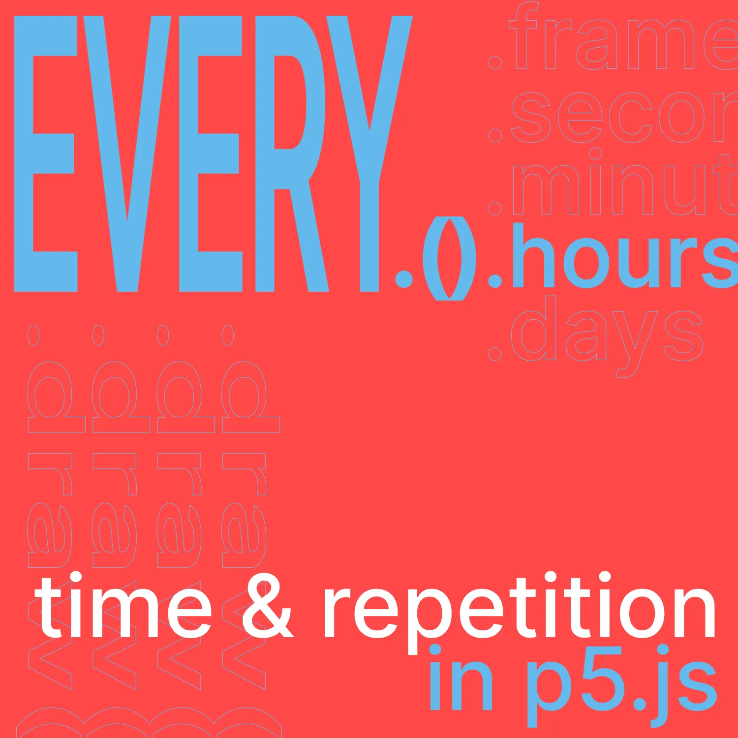 The text "every" large with "time" written below in small.