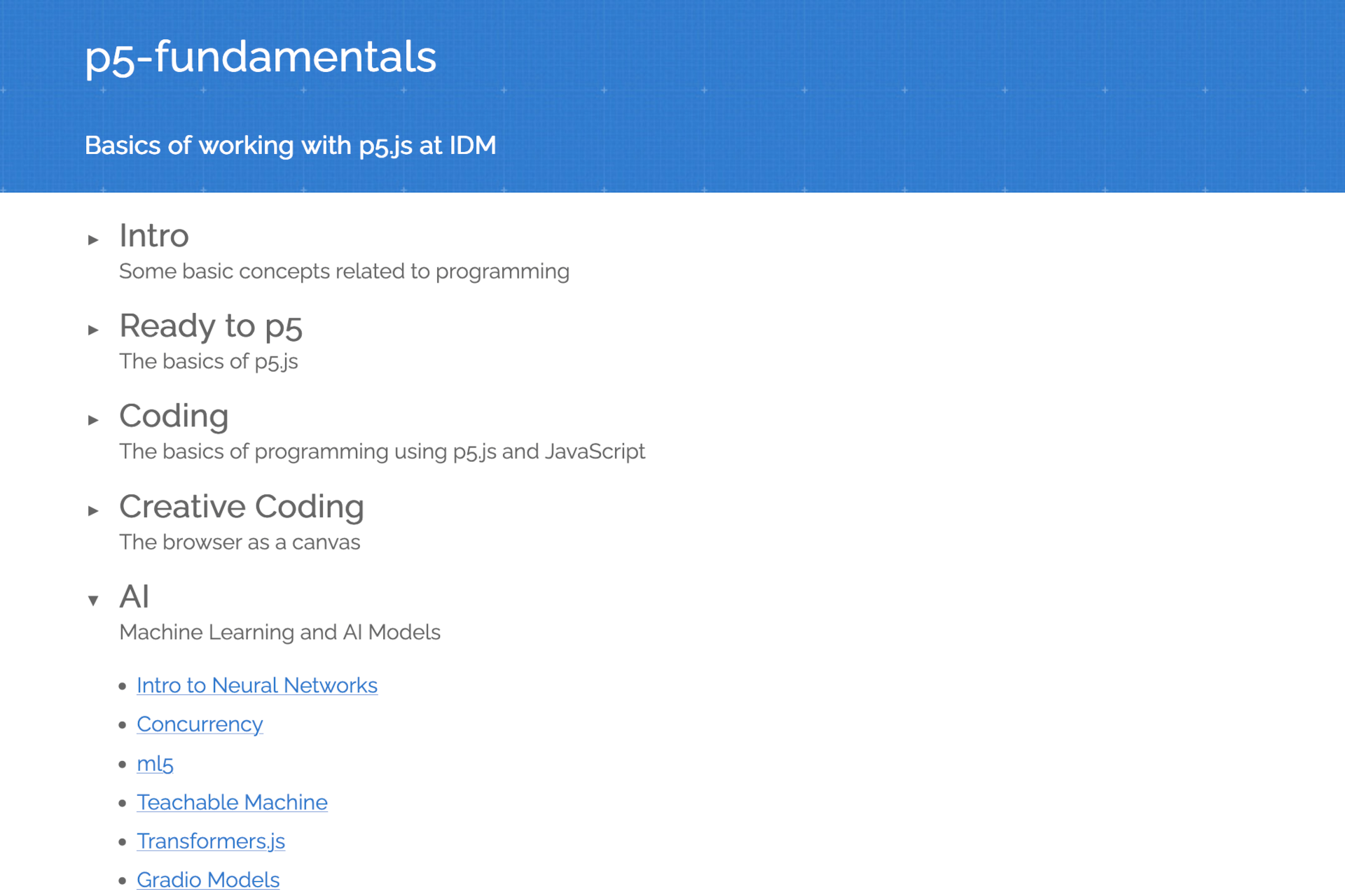 Screenshot of website https://idmp5.github.io