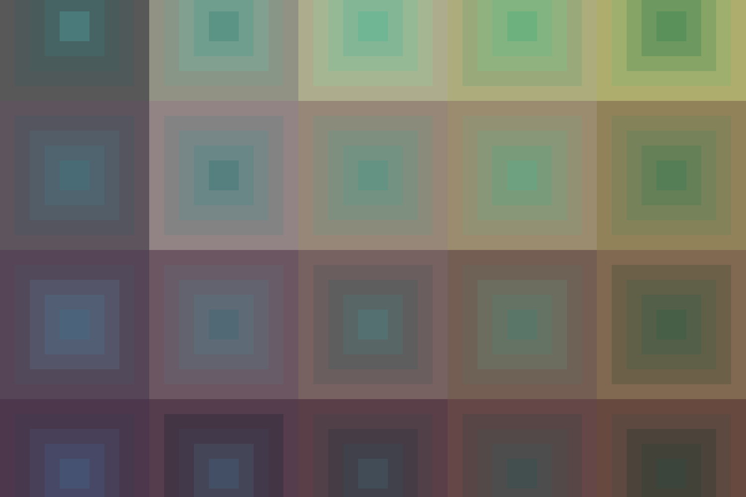 A grid of square pattern showcasing a multitude of colors.