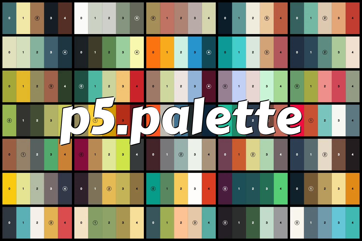 Color palettes in p5.js