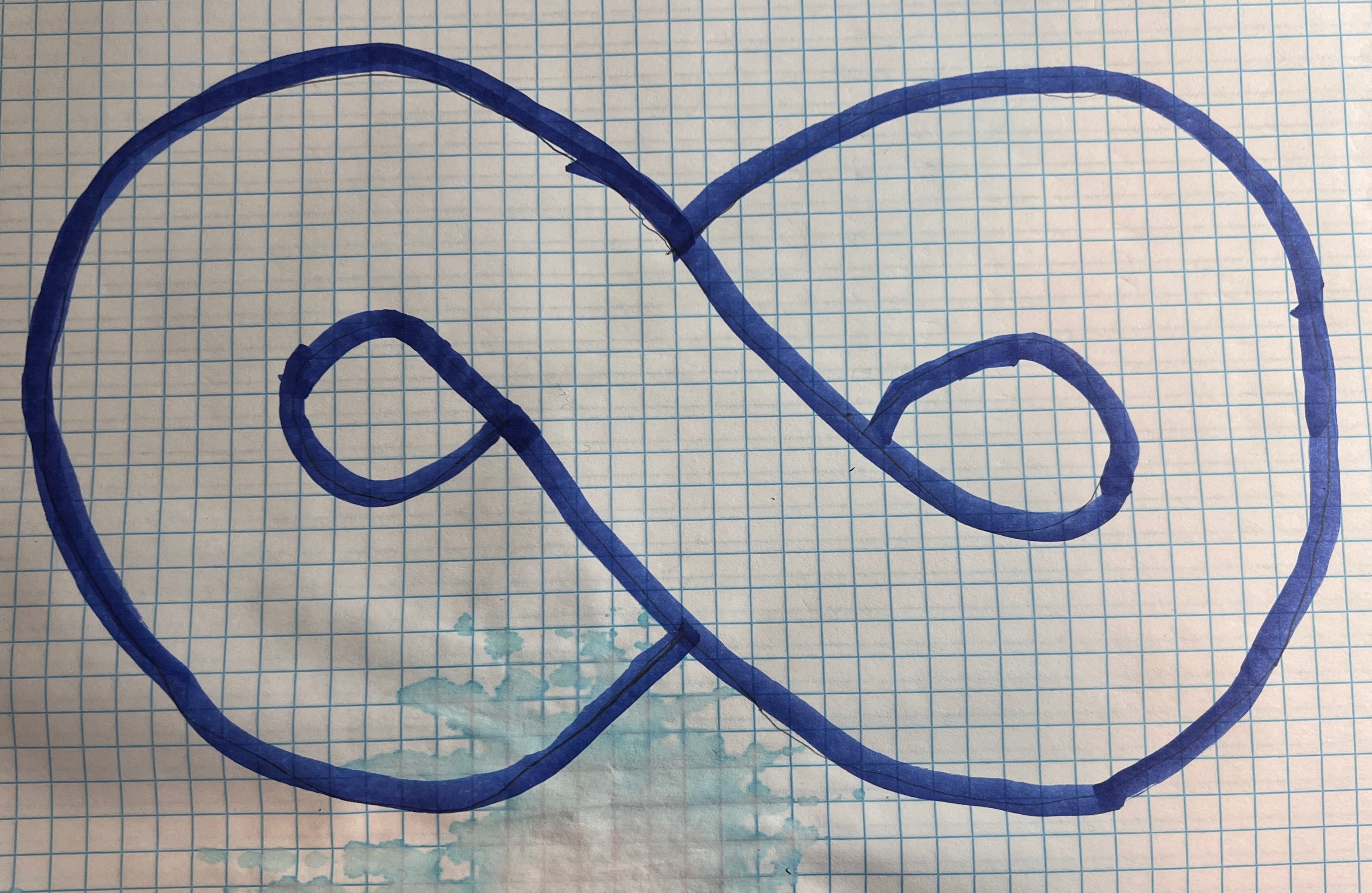 a handdrawn infinity symbol